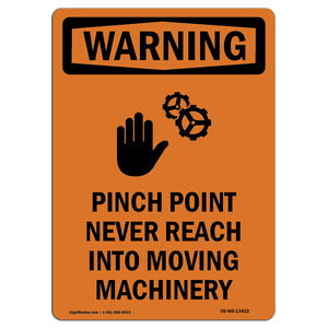 Pinch Point Never Reach Into With Symbol