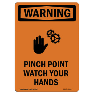 Pinch Point Watch Your Hands With Symbol