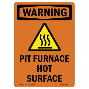 Pit Furnace Hot Surface With Symbol