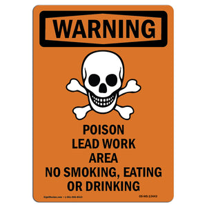 Poison Lead Work Area No Smoking Eating