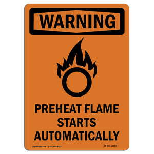 Preheat Flame Starts Automatically With Symbol