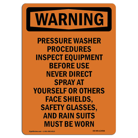 Pressure Washer Procedures Inspect Equipment