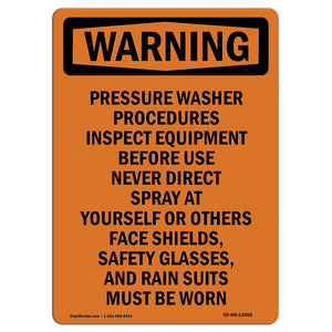 Pressure Washer Procedures Inspect Equipment