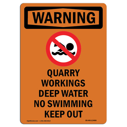 Quarry Workings Deep Water No With Symbol