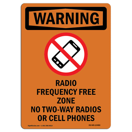 Radio Frequency Free Zone With Symbol