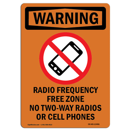 Radio Frequency Free Zone No With Symbol