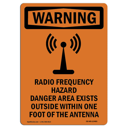 Radio Frequency Hazard Danger With Symbol