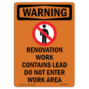 Renovation Work Contains Lead Do Not Enter