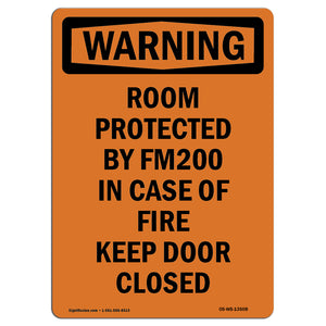 Room Protected By Fm200 In Case Of Fire