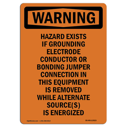 Shock Hazard Exists If Grounding Electrode