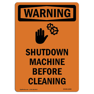 Shutdown Machine Before Cleaning With Symbol