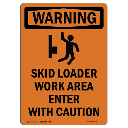 Skid Loader Work Area Enter With Symbol