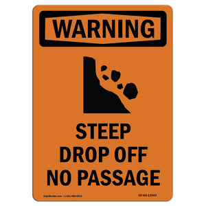 Steep Drop Off No Passage With Symbol