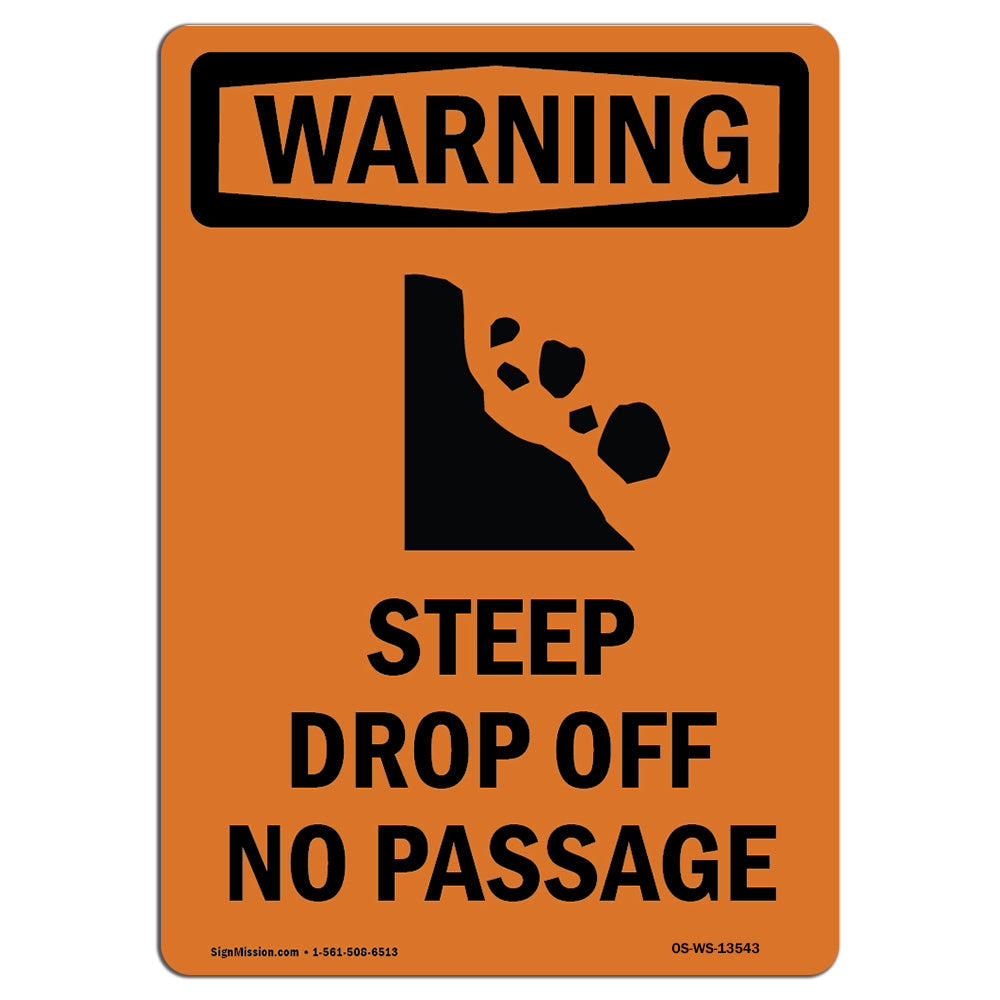 Steep Drop Off No Passage With Symbol