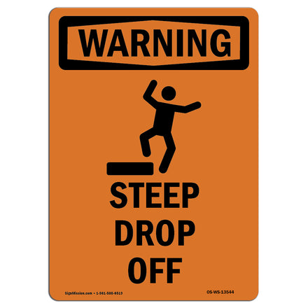 Steep Drop Off With Symbol