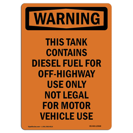 This Tank Contains Diesel Fuel