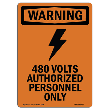 480 Volts Authorized With Symbol