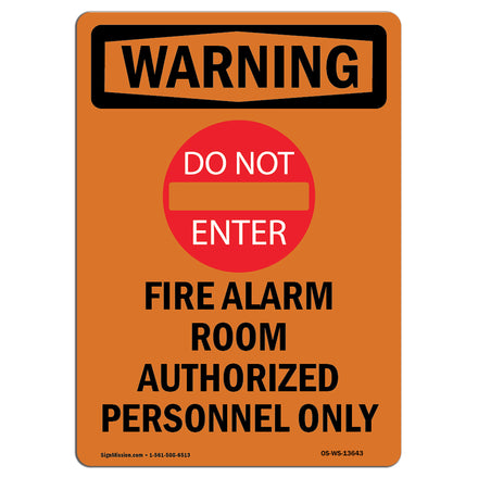 Fire Alarm Room Authorized With Symbol