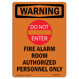 Fire Alarm Room Authorized With Symbol