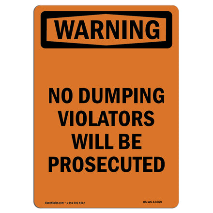 No Dumping Violators Prosecuted Spanish