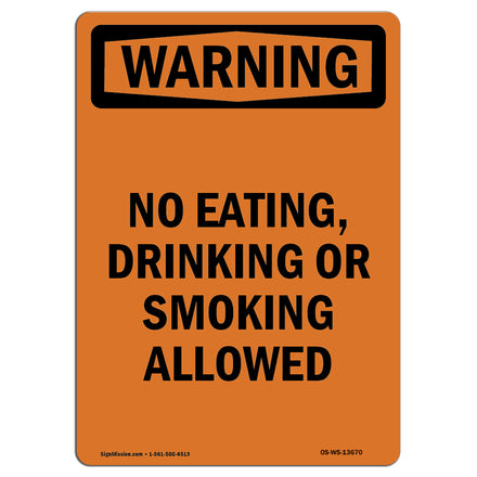 No Eating, Drinking Or Smoking Allowed