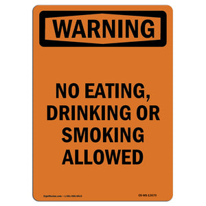 No Eating, Drinking Or Smoking Allowed