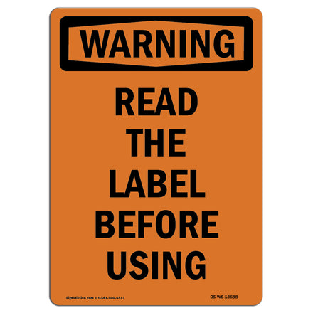 Read The Label Before Using