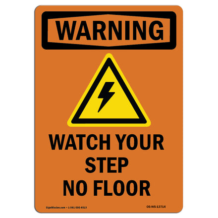 Watch Your Step No Floor With Symbol