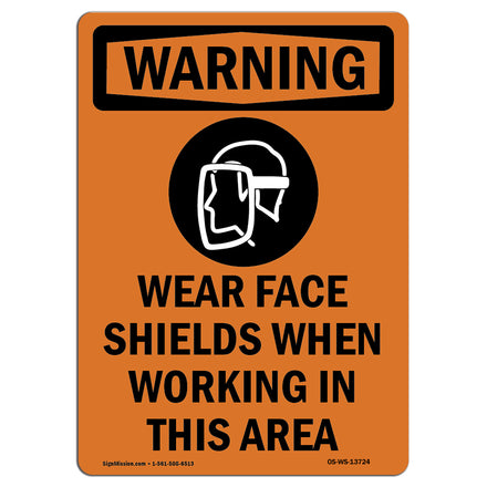 Wear Face Shields When Working In This Area