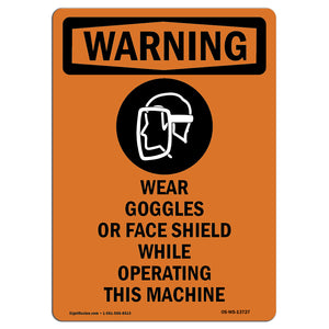 Wear Goggles Face Shield Operating Machine