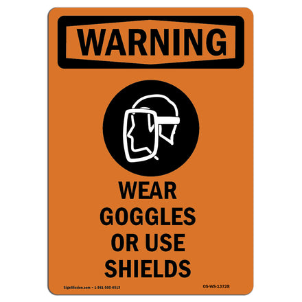 Wear Goggles Face Shield Bilingual