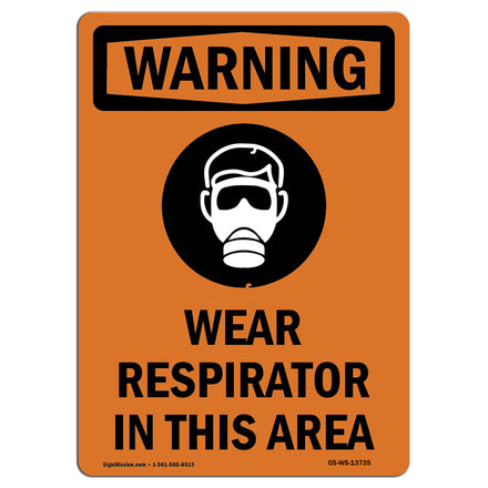 Wear Respirator In This Area Bilingual