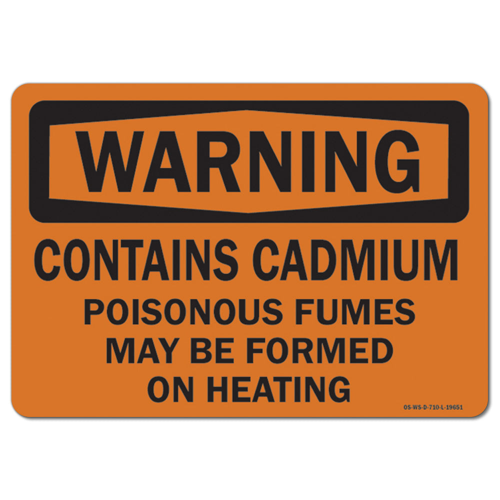 Contains Cadmium Poisonous Fumes May Be Formed On Heating