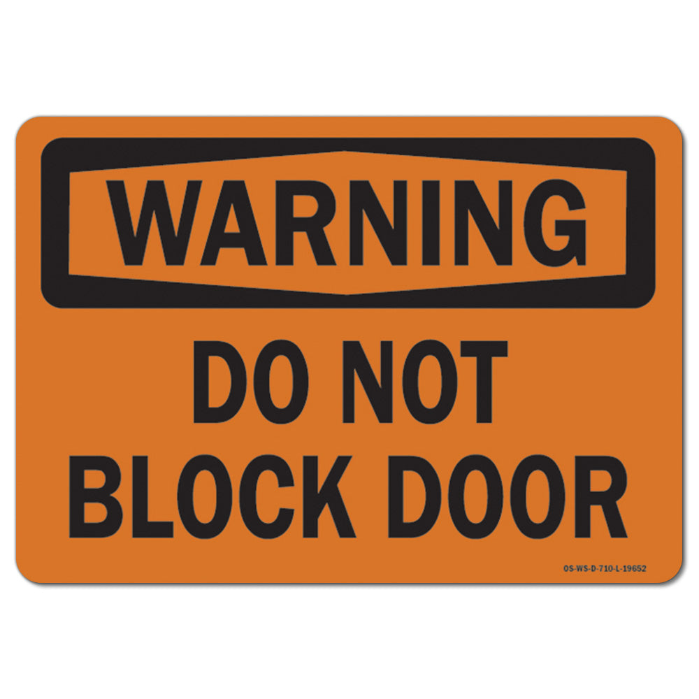 Do Not Block Door