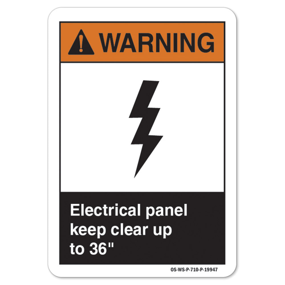 Electrical Panel Keep Clear Up To 36