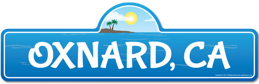Oxnard, CA California Beach Street Sign