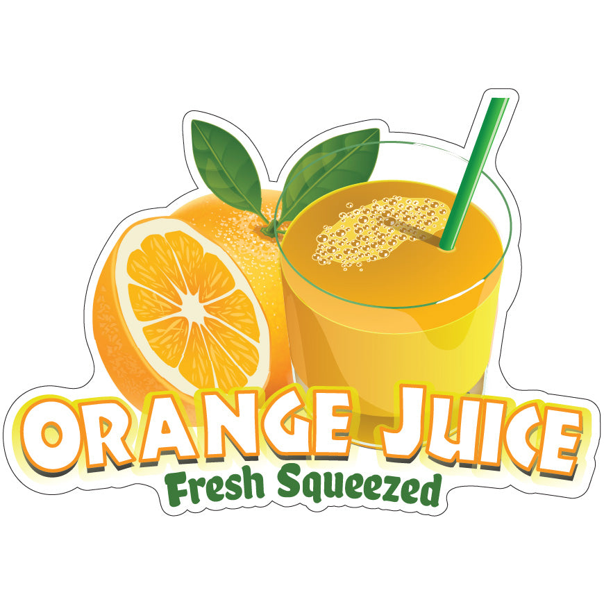 Orange Juice Die-Cut Decal