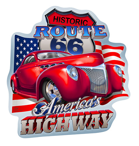 Route 66 America's Highway Vinyl Decal Sticker