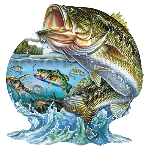 Bass Fish World Vinyl Decal Sticker