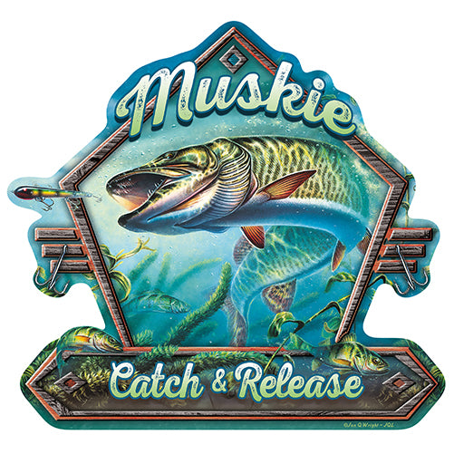 Muskie Catch And Release Vinyl Decal Sticker