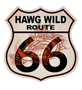 Hawg Wild Route 66 Vinyl Decal Sticker