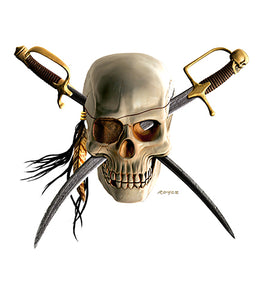 Pirate Skull Vinyl Decal Sticker