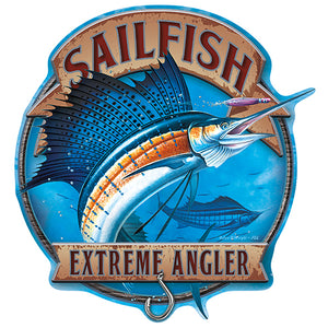 Sailfish Extreme Angler Fishing Vinyl Decal Sticker