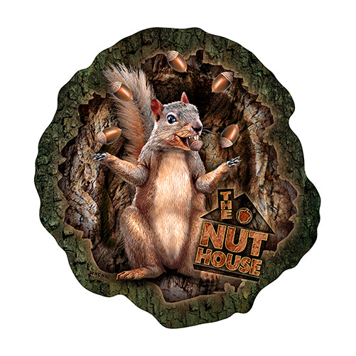 The Nut House Squirrel Vinyl Decal Sticker