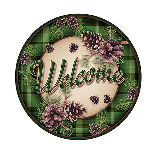 Welcome Pinecones Vinyl Decal Sticker