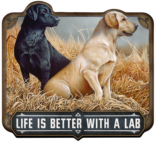 Better With A Lab Vinyl Decal Sticker