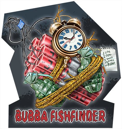 Bubba Fishfinder Vinyl Decal Sticker