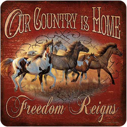 Freedom Reigns Horses Vinyl Decal Sticker