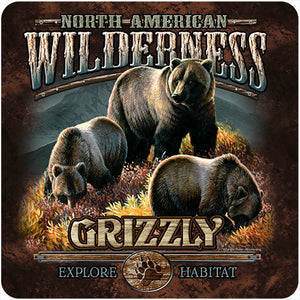 Grizzly Wilderness Vinyl Decal Sticker