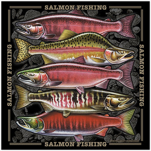 Salmon Fishing Vinyl Decal Sticker